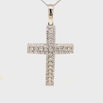 1.93 CTS T.W. CROSS PENDANT
